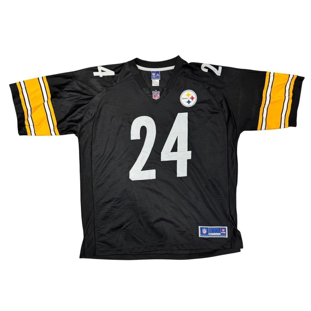 NFL Pro Line Pittsburgh Steelers Ike Taylor 24 Jersey Mens 2XL Black Football